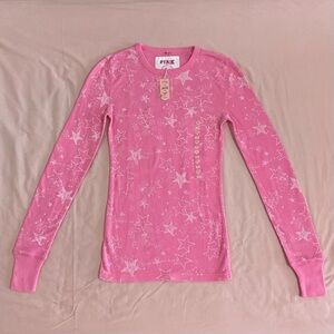 PINK Victoria’s Secret Long Sleeve Pajama Shirt - X-Small, Pink